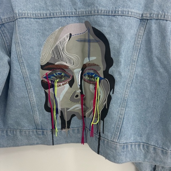 Outfitters Vintage Women’s Blue Jean Jacket Size Small - Picture 8 of 13